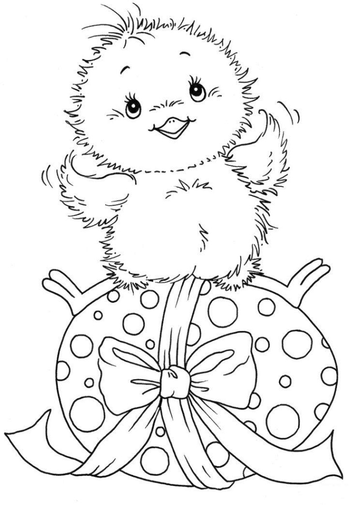 baby easter chicks coloring pages - photo #32