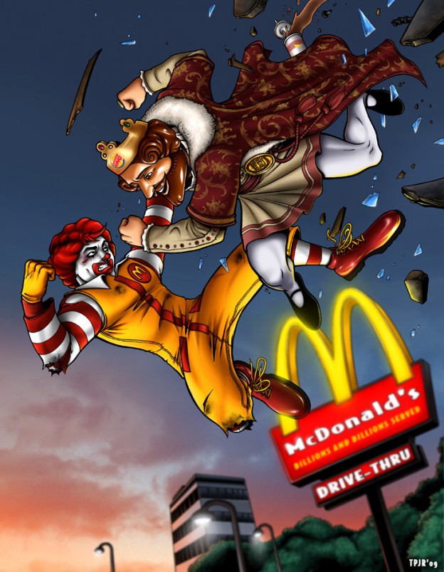 burger_king_vs_ronald_mcdonald_by_tpollockjr | Creative Ads and more…