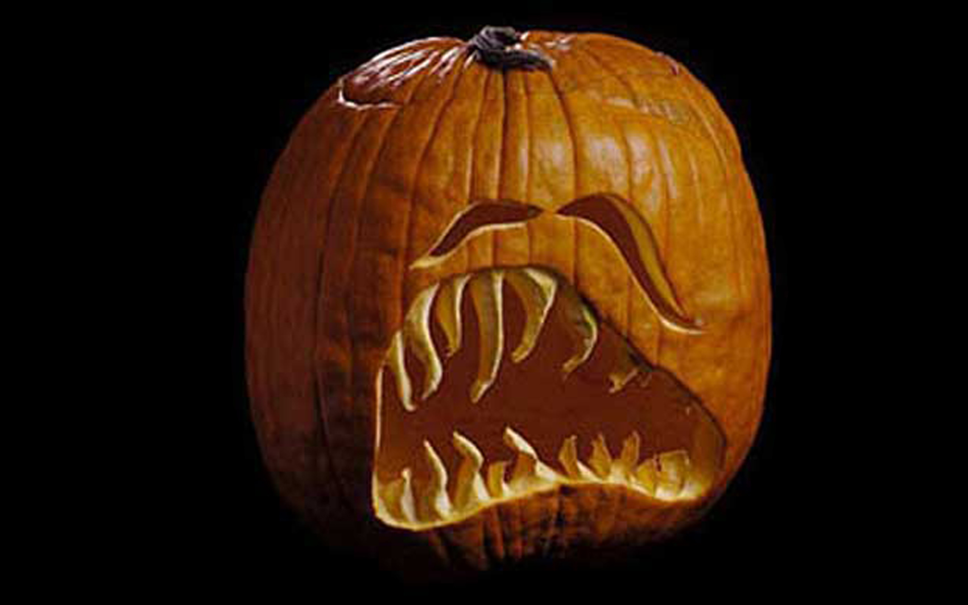 Sad Face Halloween Pumpkin Carving. 