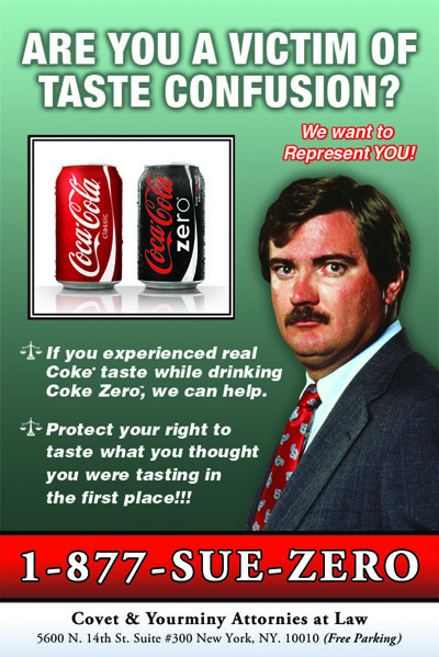 Fake Law Firm Covet Yourminy Cola Vs Cola Zero Creative Ads And 