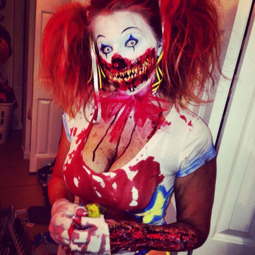 killer clown halloween makeup idea. 
