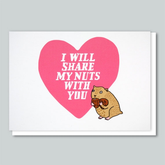 I will share my nuts with you dirty valentine’s day card Creative