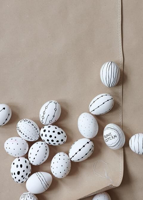 Awesome Black And White Easter Eggs Ideas