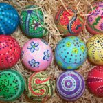 Hand Painted Easter Egg Dots