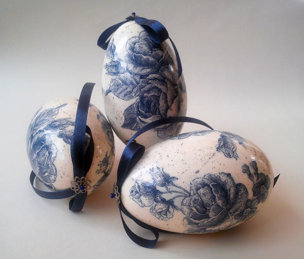 Hand Painted Goose Easter Eggs 3