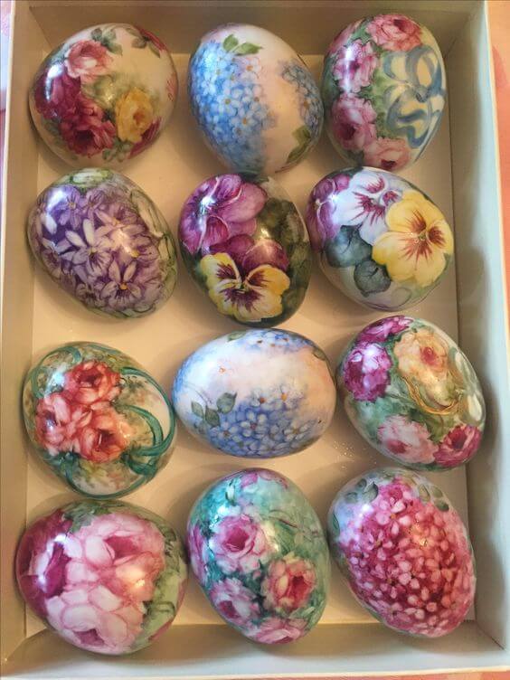 Hand Painted Porcelain Easter Egg