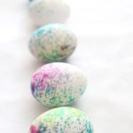 Watercolor Sprayed Easter Eggs