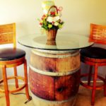 DIY Wine Barrel Table
