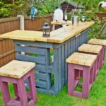 Pallet Outdoor Bar And Stools