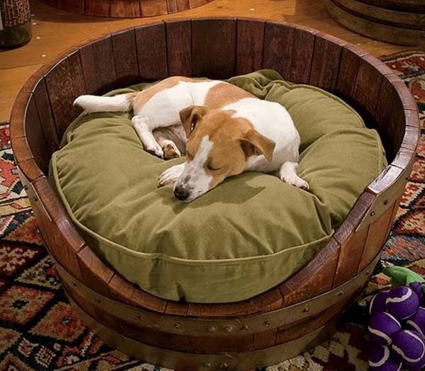 Wine Barrel Pet Bed