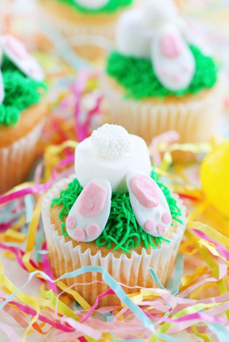 Easter Bunny Bottoms Cupcakes