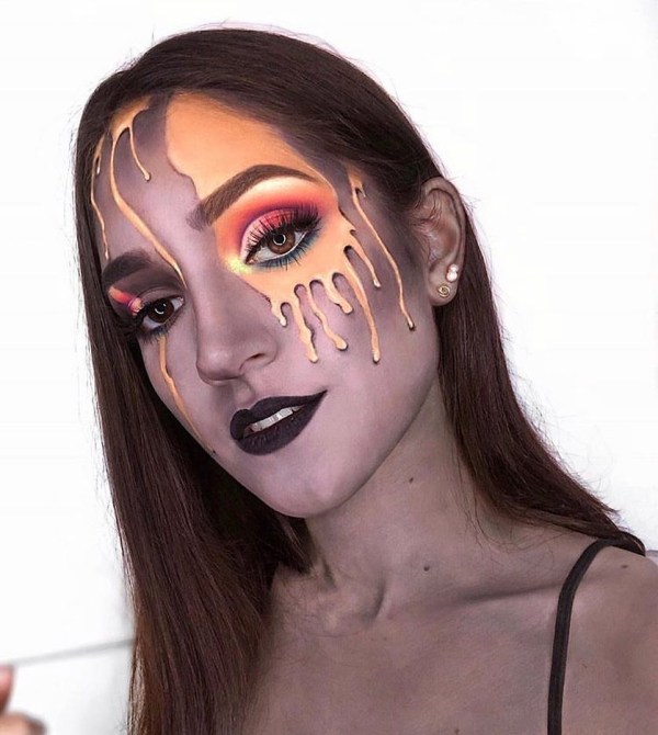 Melted Gold Halloween Makeup