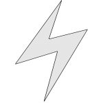 Pokemon Electric Type Symbol Stencil