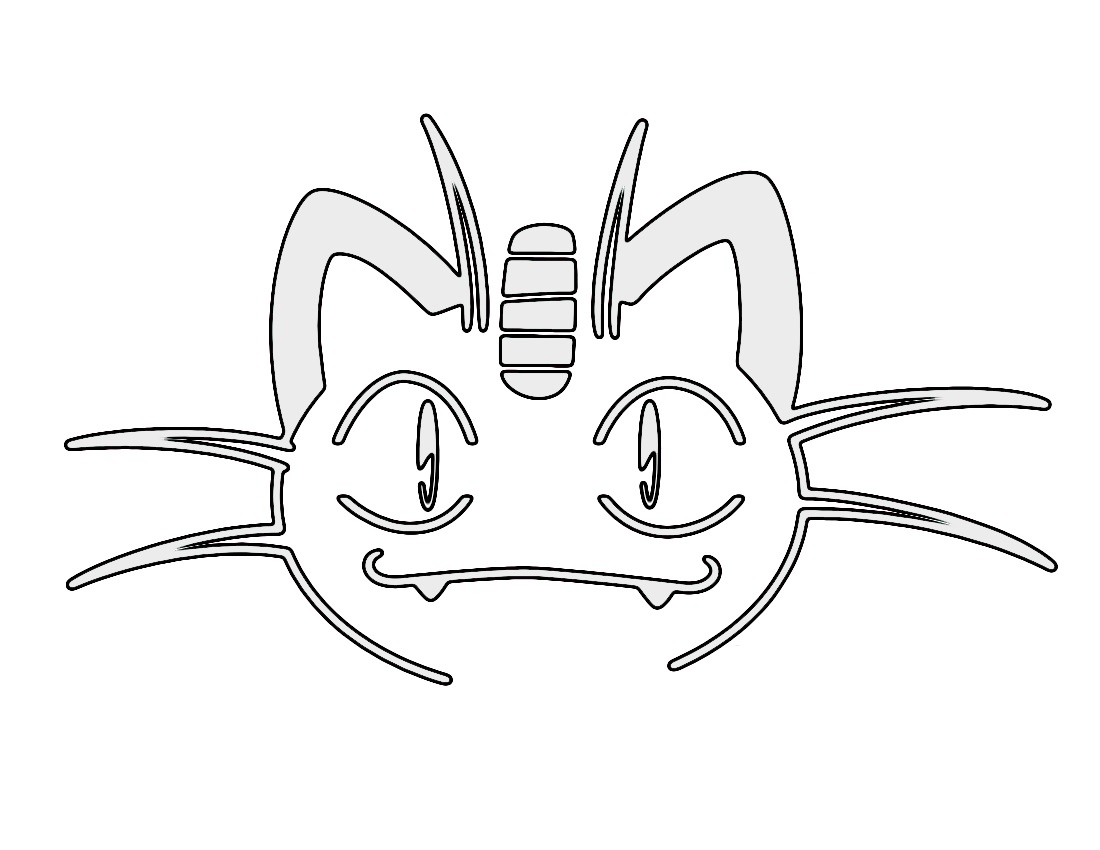 Pokemon Meowth Stencil