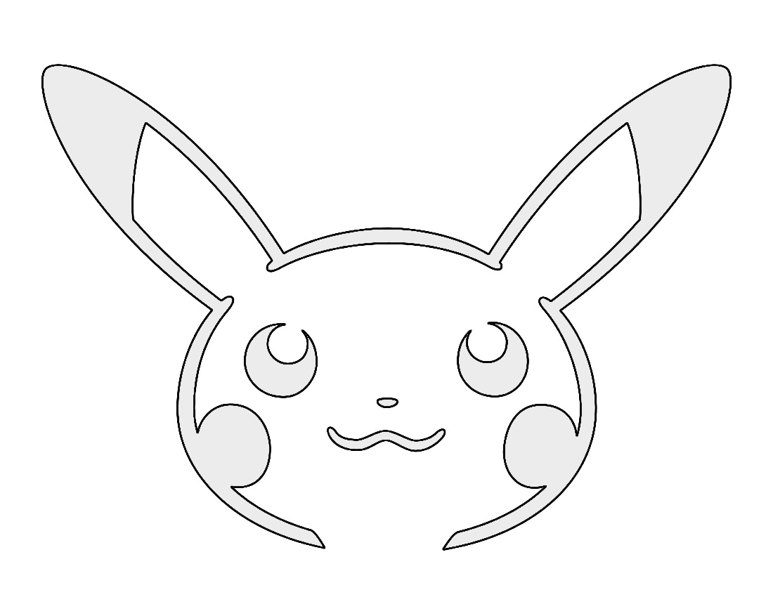 Pokemon Pikachu Stencil 02