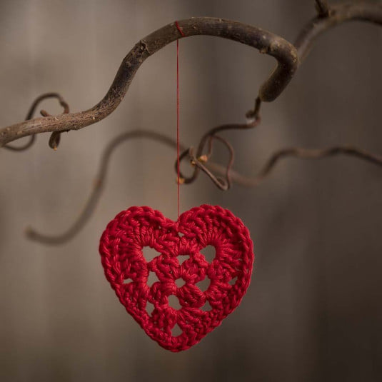 Red Heart Tree Decoration