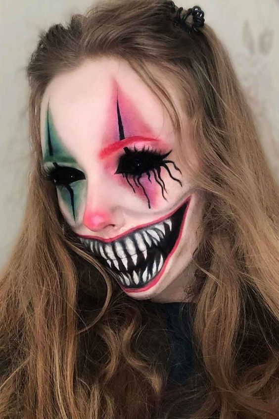 Crazy Clown Makeup Halloween